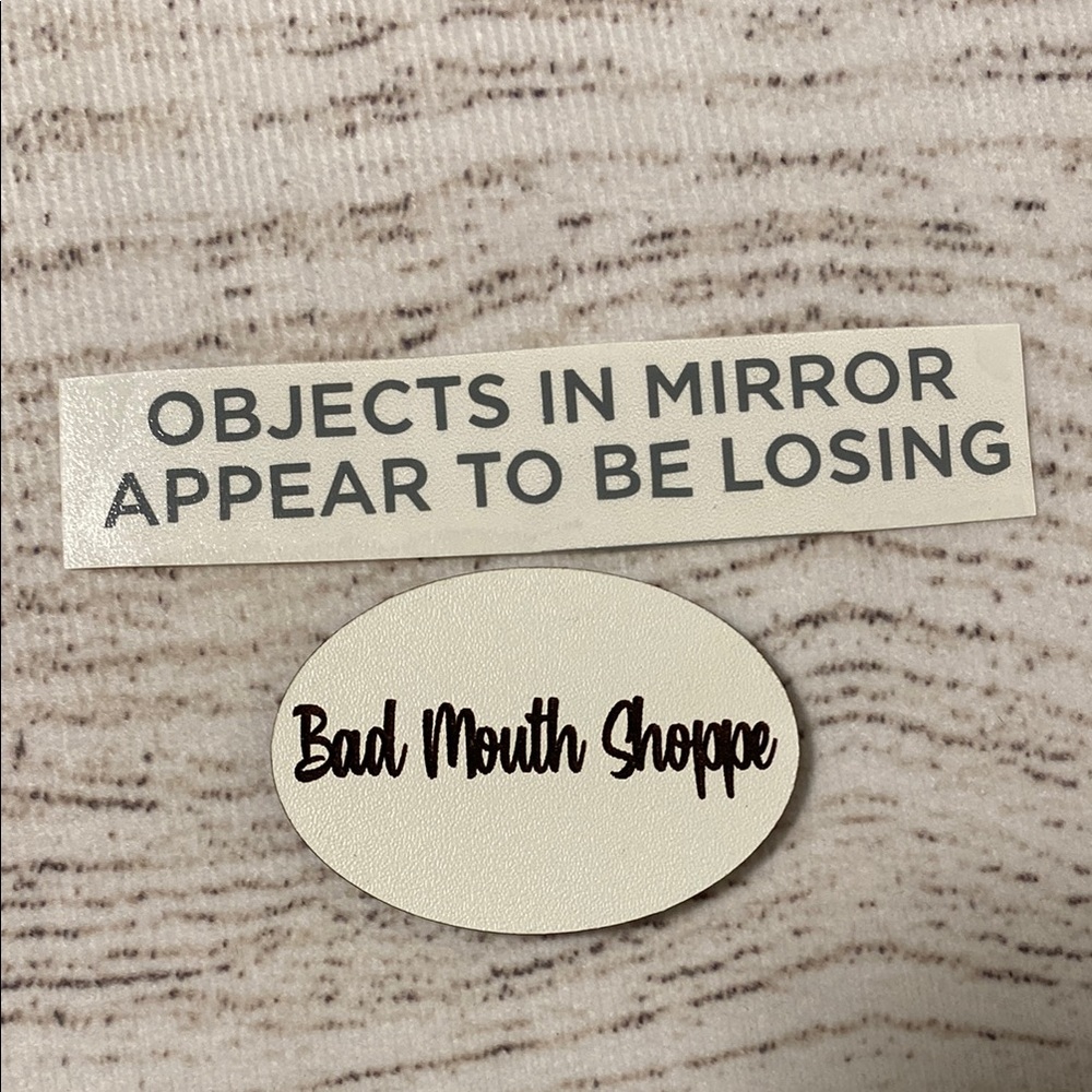 Automotive OBJECT IN MIRROR APPEAR TO BE LOSING Side Mirror Vinyl Decal